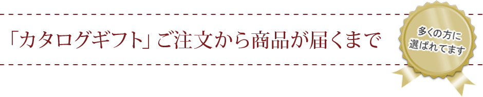 「カタログギフト」ご注文から商品が届くまで