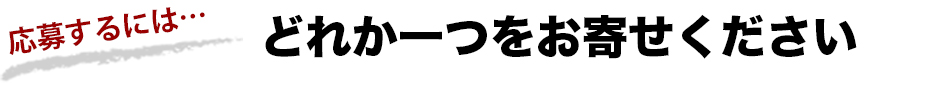 応募するにはどれか一つをお寄せください